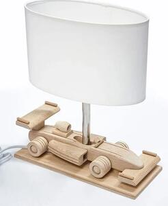 Biała lampka nocna dla dzieci wyścigówka - S191-Texan