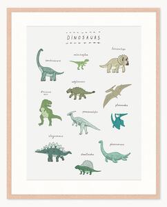 Oprawiony druk cyfrowy Dinosaurs, różne rozmiary