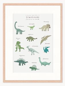 Oprawiony druk cyfrowy Dinosaurs, różne rozmiary