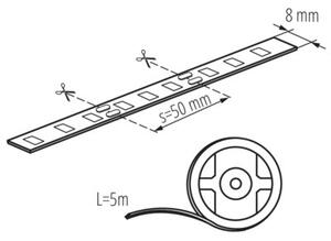 Taśma LED LEDS-B neutralna 5m 24514 Kanlux IP65 12V