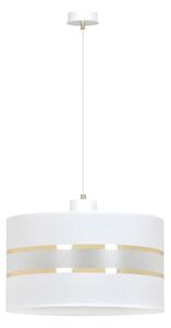 Biała pojedyncza lampa wisząca z abażurem - D055-Opius