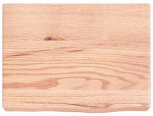 Półka, brązowa, 40x30x(2-6) cm, lakierowane lite drewno dębowe