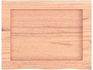 Półka, brązowa, 40x30x(2-6) cm, lakierowane lite drewno dębowe