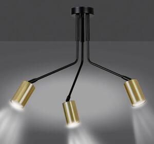 Czarna potrójna loftowa lampa sufitowa - D059-Rafio