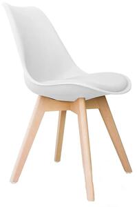 Białe krzesło skandynawskie - Sarmel 2X