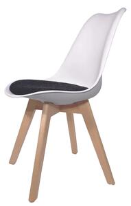 Krzesło biało-czarne skandynawskie - Sarmel 3X