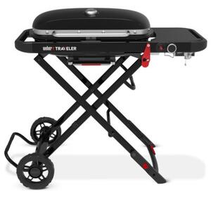 Grill ogrodowy gazowy WEBER Traveler 1501742 Zamykany, żeliwny ruszt, półki boczne, termometr