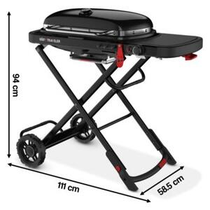 Grill ogrodowy gazowy WEBER Traveler 1501742 Zamykany, żeliwny ruszt, półki boczne, termometr