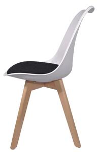Krzesło biało-czarne skandynawskie - Sarmel 3X