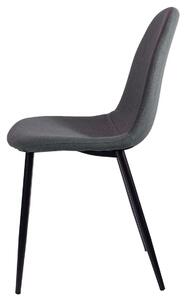 Ciemnoszare krzesło tapicerowane - Jalons 2X