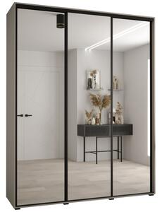 Szafa przesuwna wysoka Dakota 2 190, gł. 60 cm kaszmir + kaszmir + czarny