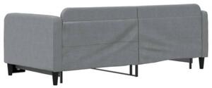 Sofa rozsuwana, jasnoszara, 90x200 cm, tkanina