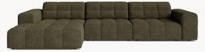 Sofa narożna z szenilu Chicago