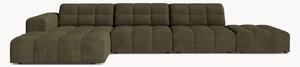 Sofa narożna z szenilu Chicago