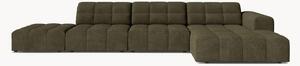 Sofa narożna z szenilu Chicago