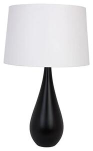 Czarna drewniana lampka stołowa z abażurem - S224-Artela