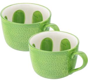 Altom Zestaw ceramicznych kubków jumbo Tropicanalimonka 470 ml, 2 szt