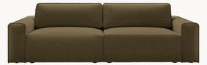 Sofa z szenilu z funkcją spania i schowkiem Victor (3-osobowa), S 246 cm