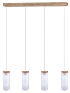 Biała skandynawska lampa wisząca nad stół - S235-Calina
