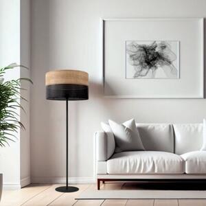 Lampa podłogowa TK Lighting NICOL 55123 czarno-beżowa 159 cm, E27 – nowoczesna do salonu i sypialni