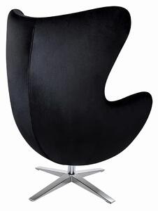 Czarny fotel obrotowy do salonu - Eggi 5X