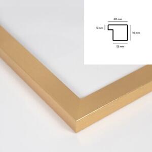 Złota ramka na zdjęcia w rozmiarze 50x70 cm FRAMAI®
