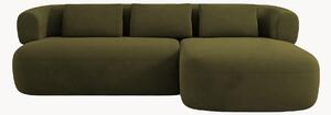 Sofa narożna z weluru Jenny (3-osobowa)