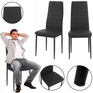 Nowoczesne krzesło kuchnia jadalnia Loft tapicerowane Mark II KT115 czarne