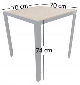 Zestaw mebli ogrodowych balkon stół Allen-ST 70x70W + 4x krzesło KP104-2 czarne