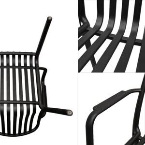 Zestaw mebli ogrodowych balkon stół Allen-ST 70x70W + 4x krzesło KP104-2 czarne