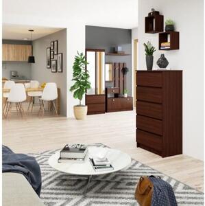 Komoda do sypialni, 5 szuflad, STILO, 60x40x121 cm, wenge, mat | TYLETEGOTU