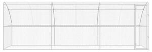 Nowoczesny kojec dla psa ze stali ocynkowanej z siateczkowym dachem - 600 x 200 x 200 cm