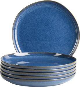 Zestaw płytkich talerzy Cordelia Royal Blue 27 cm,6 szt