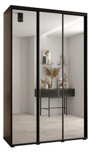 Szafa przesuwna wysoka Davos 2 150, gł. 45 cm czarny + czarny + czarny