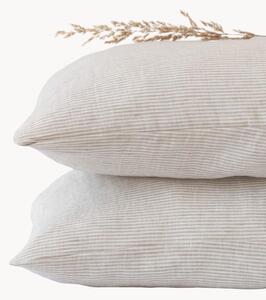 Poszewka na poduszkę z lnu Natural Stripes