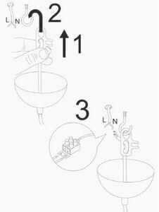 Lampa wisząca Saglam - 3726, miedziany