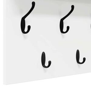 Wiszący wieszak na płaszcze w minimalistycznym stylu z białego materiału drewnopochodnego