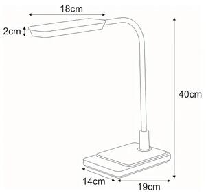 Biała nowoczesna lampka biurowa dotykowa - S256-Sabita