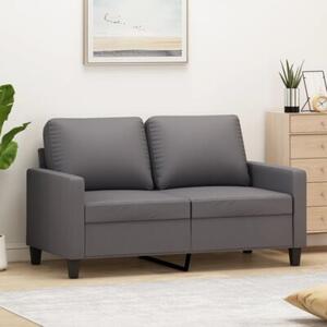 Sofa, 2-osobowa szary, 120 cm, sztuczna skÃ³ra
