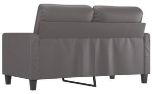 Sofa, 2-osobowa szary, 120 cm, sztuczna skÃ³ra