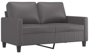 Sofa, 2-osobowa szary, 120 cm, sztuczna skÃ³ra
