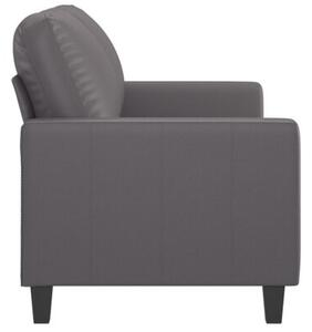 Sofa, 2-osobowa szary, 120 cm, sztuczna skÃ³ra