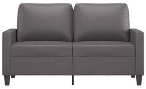 Sofa, 2-osobowa szary, 120 cm, sztuczna skÃ³ra