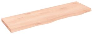 Półka, 100x30x(2-4) cm, surowe lite drewno dębowe