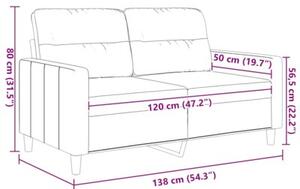Sofa 2-osobowa, winna czerwieÅ, 120 cm, tapicerowana tkaninÄ