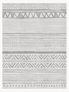 Mata podłogowa z winylu Boho Tribal Gris, antypoślizgowa