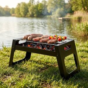Grill węglowy składany przenośny 46x22x22 cm