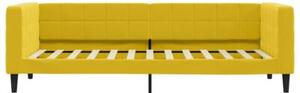 Sofa rozsuwana, żółta, 80x200 cm, aksamit