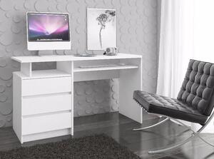 Białe biurko komputerowe skandynawskie - Flarin 2X