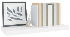 Półka ścienna, wysoki połysk, biała, 60x23,5x3,8 cm, mdf